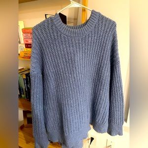 Aerie cozy oversized sweater light blue